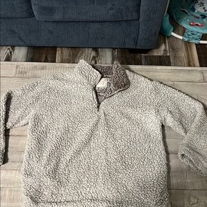 Altar'd State Gray Sherpa Pullover
